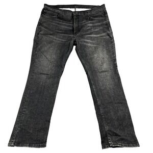 Levis 511 Jeans Mens 38X30 Black Denim Cotton Logo Slim Fit Straight Leg Outdoor